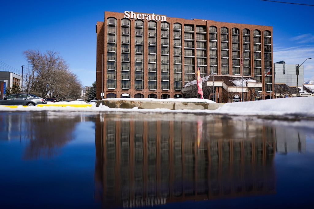 (Francisco Kjolseth | The Salt Lake Tribune) The Sheraton in downtown Salt Lake City is pictured on Thursday, Feb. 19, 2026.