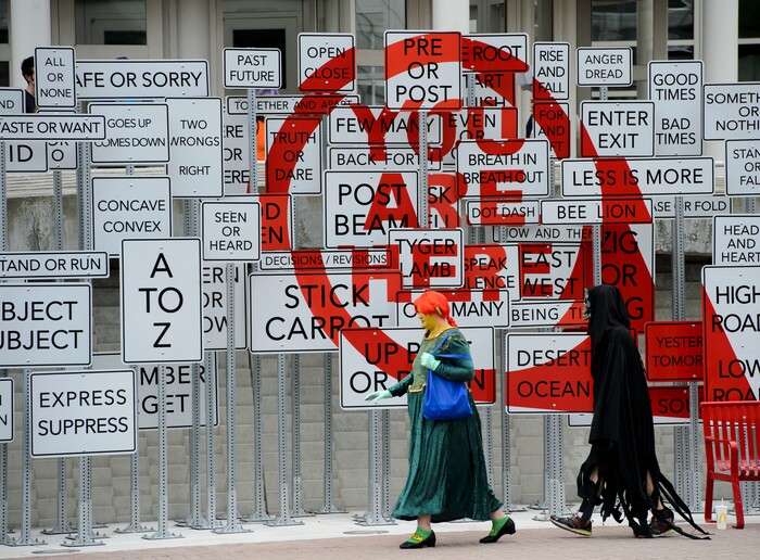(Steve Griffin  |  The Salt Lake Tribune)  People make their way to the 2017 Salt Lake Comic Con at the Salt Palace Convention Center Friday September 22, 2017.