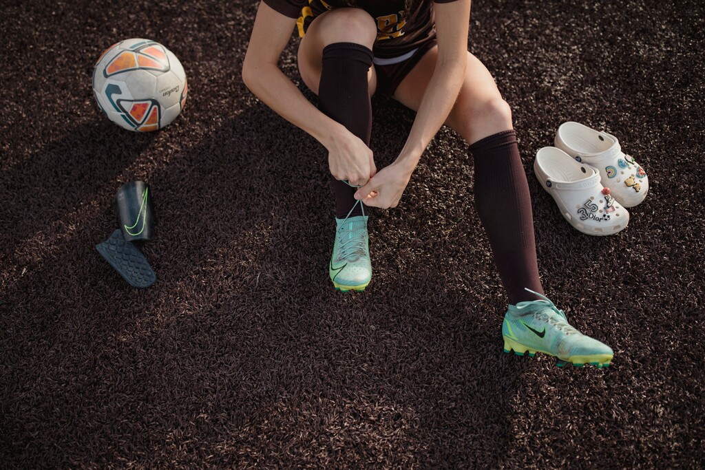 A soccer player in Albuquerque, N.M., June 23, 2022.  (Adria Malcolm/The New York Times)