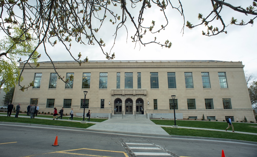 (Rick Egan  |  The Salt Lake Tribune)     The new Gary and Ann Crocker Science Center on Presidents Circle, Thursday, April 19, 2018.