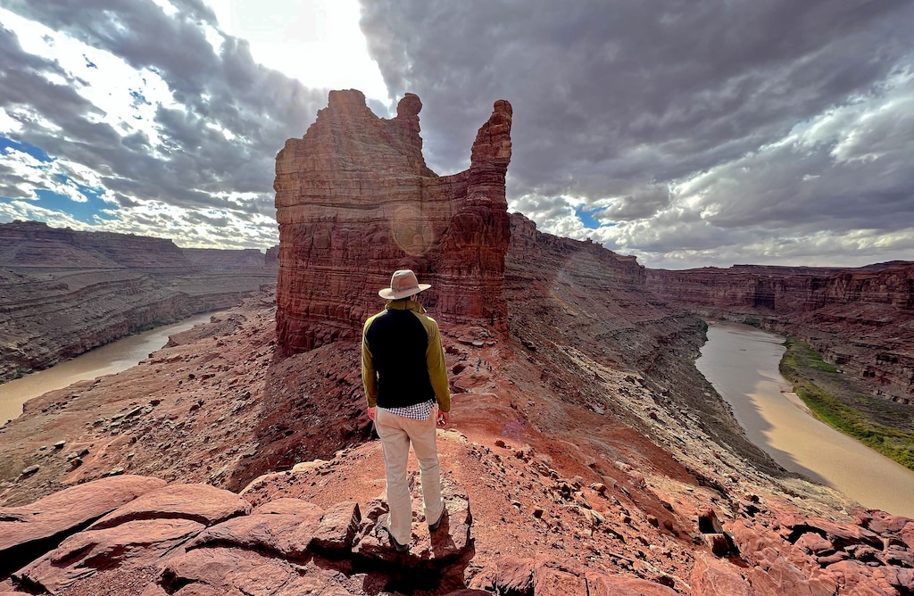 (Francisco Kjolseth | The Salt Lake Tribune) The Colorado River loops back on itself before reaching the confluence with the Green and the start of Cataract Canyon in Canyonlands Utah as seen in mid-October 2021. 