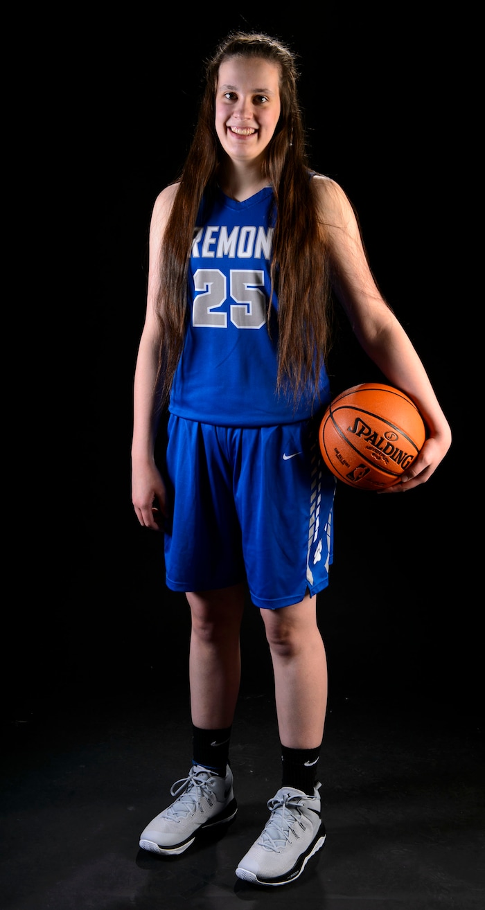 (Steve Griffin  |  The Salt Lake Tribune)  Prep basketball Emma Calvert, Fremont, in the Salt Lake Tribune studio in Salt Lake City Tuesday April 10, 2018.