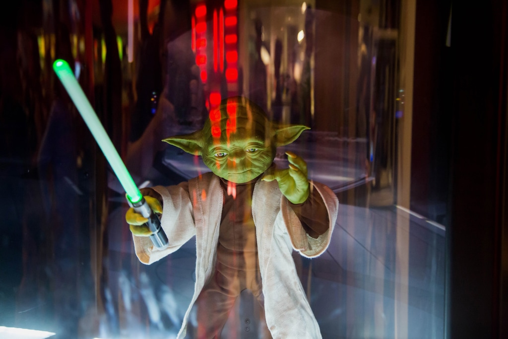 A Yoda toy is displayed at a Toys R Us store in New York in 2015. Michael Nagle/Bloomberg