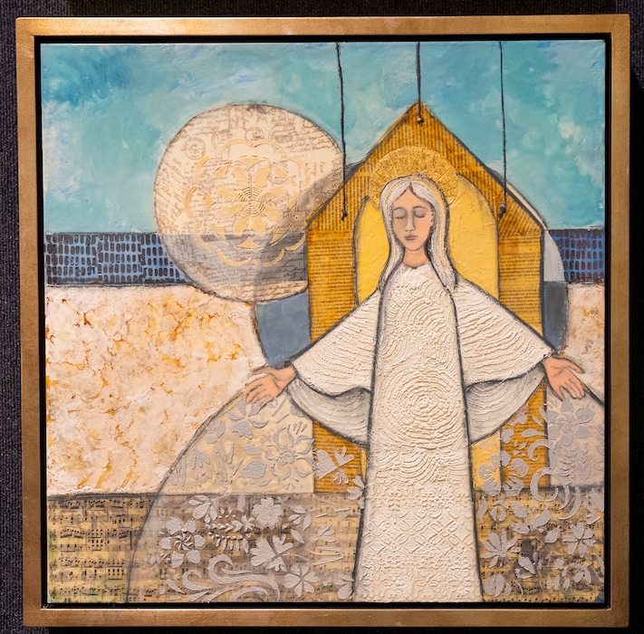 (Rick Egan | The Salt Lake Tribune) "Utah", by Cindy Lewis Clark, in the Reflections on Mother in Heaven exhibit, which showcases the work of 130 female LDS artists, at Anthony's Fine Art and Antiques, on 
Tuesday, Oct. 5, 2021.
