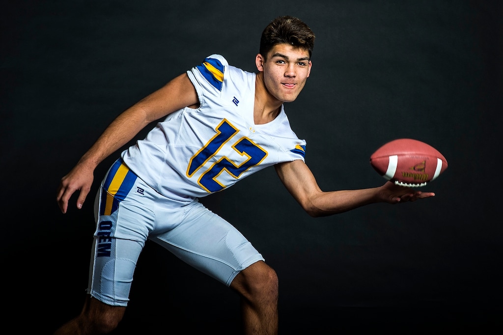 (Chris Detrick  |  The Salt Lake Tribune)  Orem's Puka Nacua poses for a portrait Friday, December 15, 2017.  