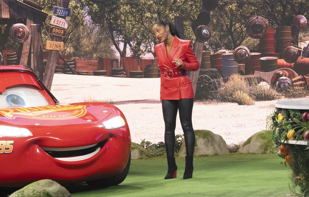 (Kelsey McNeal/Disney) Host Keke Palmer on the “Cars” episode of “Foodtastic.”