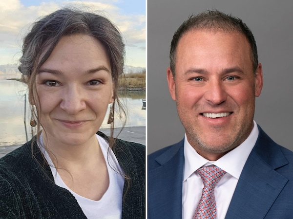 (Campaign photo; Utah House of Representatives) Anna Graff, left, and Mike Schultz, candidates for the 2026 House District 12 election.