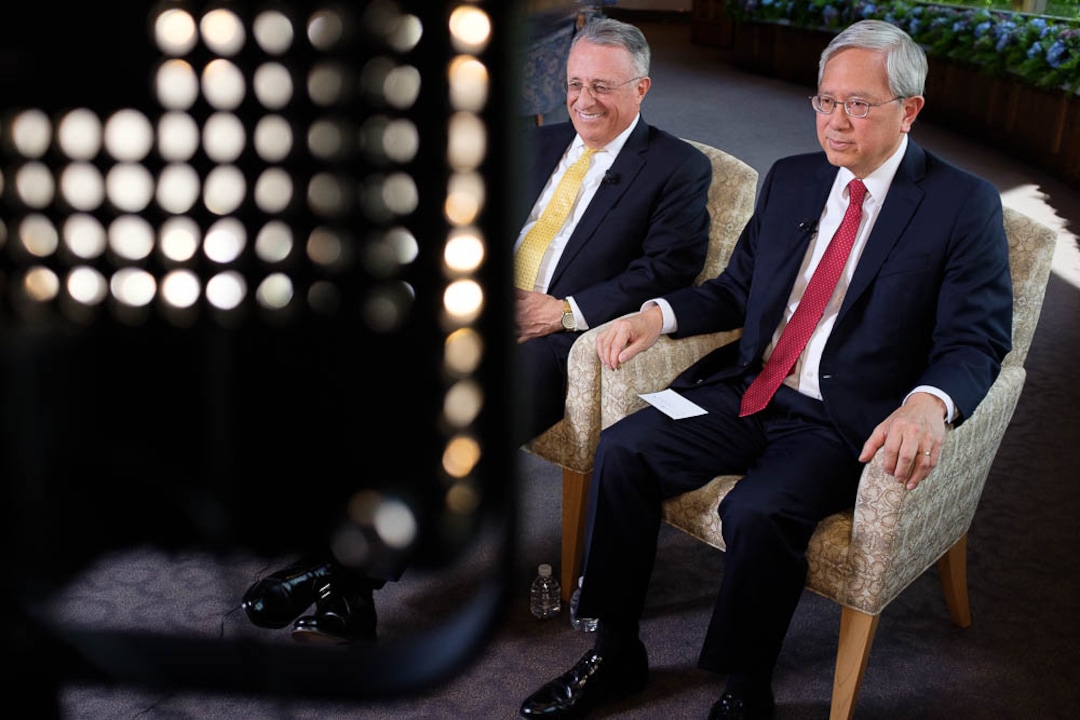 (Trent Nelson | The Salt Lake Tribune)New Mormon apostles Elder Ulisses Soares and Elder Gerrit W. Gong spoke to media in Salt Lake City, Thursday June 28, 2018.