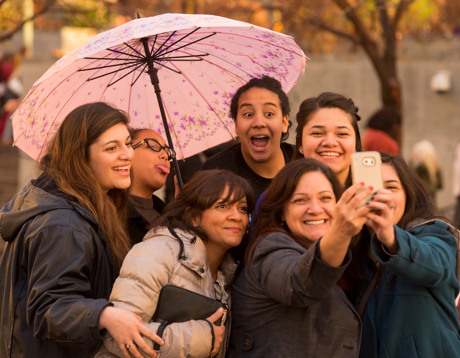 Rick Egan | The Salt Lake Tribune
Mothers and daughters pose for a selfie after the Women's Conference session of LDS General Conference, at the LDS Conference center, Saturday, March 25, 2017.