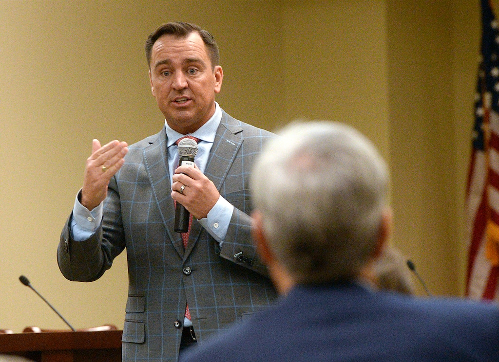 (Al Hartmann | Tribune file photo)
House Speaker Greg Hughes hosts a pre-legislative session conversation Thursday Jan. 11 about what will be dominating subjects during the session: homelessness, substance abuse and mental health.