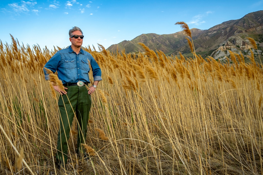 (Rick Egan | The Salt Lake Tribune) Chris Carlson at the Great Salt Lake, on Tuesday, April 21, 2026.
