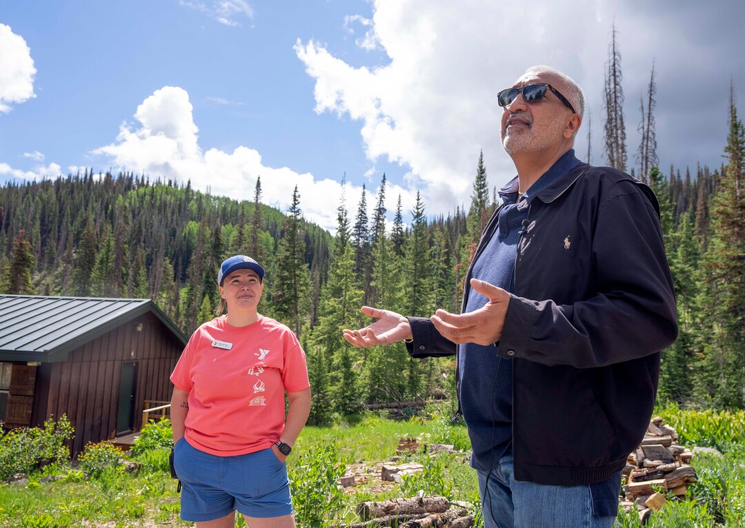 (Rick Egan | The Salt Lake Tribune) Salt Lake County District Attorney Sim Gill, leads a tour of the new Camp Hope, which the district attorneys office runs for kids who have observed or have been victims of violence, on Wednesday, June 30, 2021.