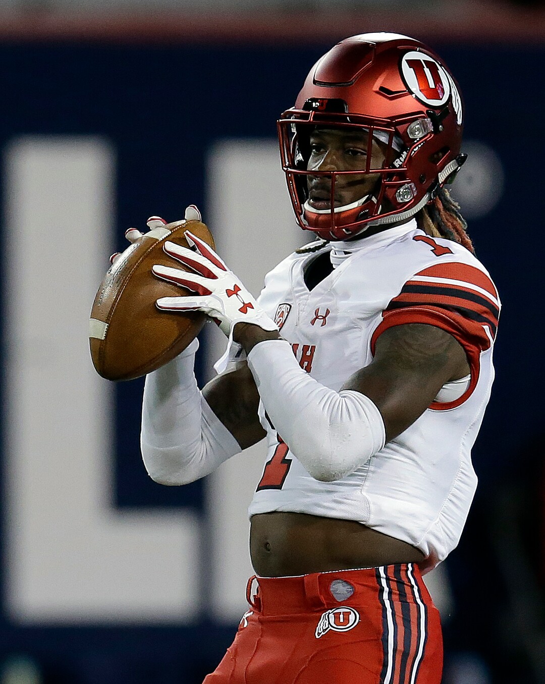 Utah defensive back Boobie Hobbs (1) in the first half during an NCAA college football game against Arizona, Friday, Sept. 22, 2017, in Tucson, Ariz. (AP Photo/Rick Scuteri)