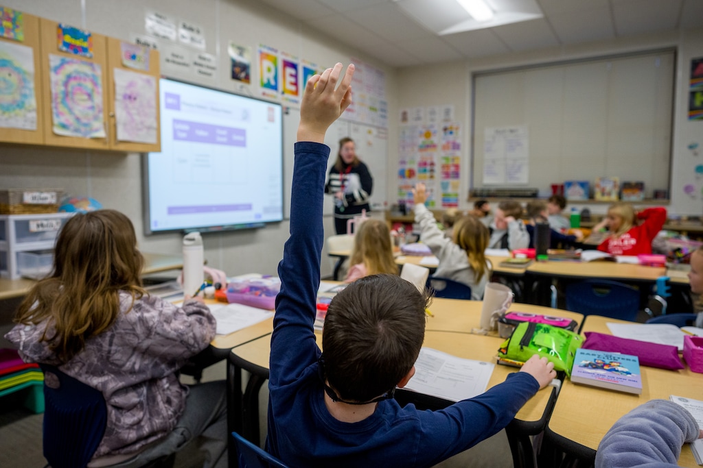 (Trent Nelson  |  The Salt Lake Tribune) Students in Kimberly Mills' third grade class at Indian Hills Elementary School in Salt Lake City on Thursday, Jan. 15, 2026.