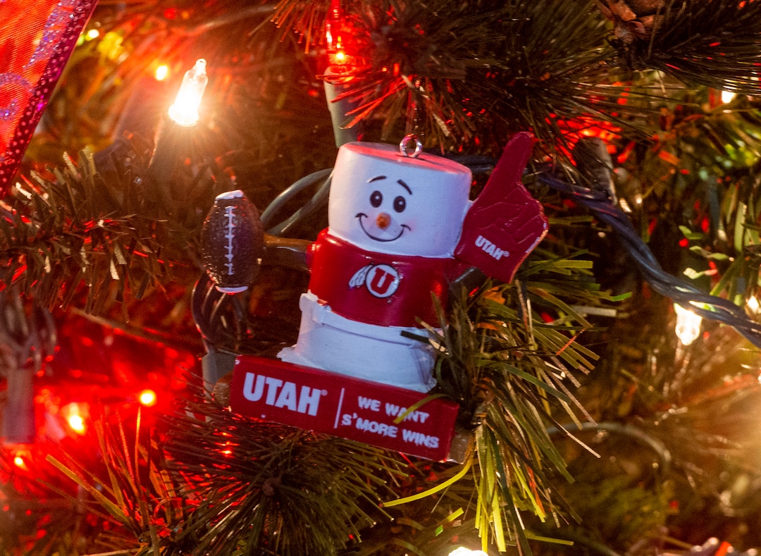 (Rick Egan | The Salt Lake Tribune) A Utah Utes ornament decorates one of the trees that are a part of Festival of Trees, the Utah holiday fund-raiser for Primary Children's Hospital. This year's event, previewed to the media on Monday, Nov. 23, 2020, happens in Vivint Smart Home Arena, but will only be seen by the public online.