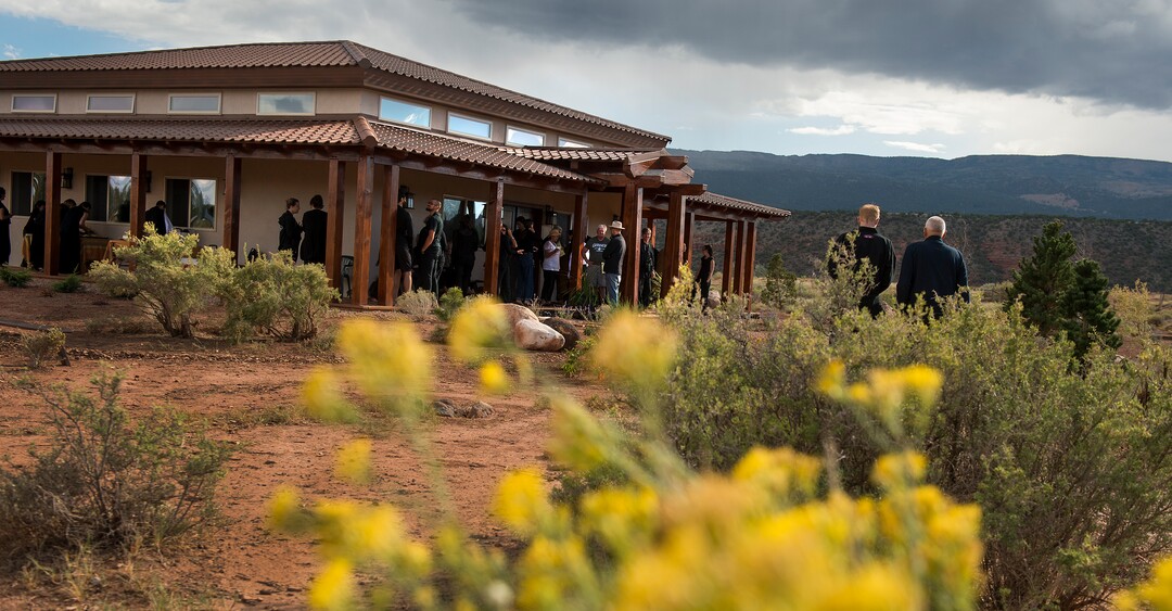 (Leah Hogsten  |  The Salt Lake Tribune) the dedication and eye opening ceremony at Torrey Zendo Meditation Center, Sept. 13, 2017, in Torrey. The Torrey Zendo, founded by Diane Musho Hamilton Sensei and Michael Mugaku Zimmerman Sensei, located near Capitol Reef National Park, had been seasonal but is now a year-round facility for study, practice and retreats.