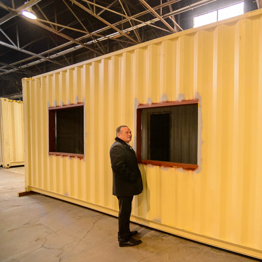 (Trent Nelson | The Salt Lake Tribune)Eco Box Fabricators, based in Salt Lake City, hopes to make viable affordable housing out of discarded shipping containers. Tuesday Jan. 15, 2019. Rod Newman in the factory.