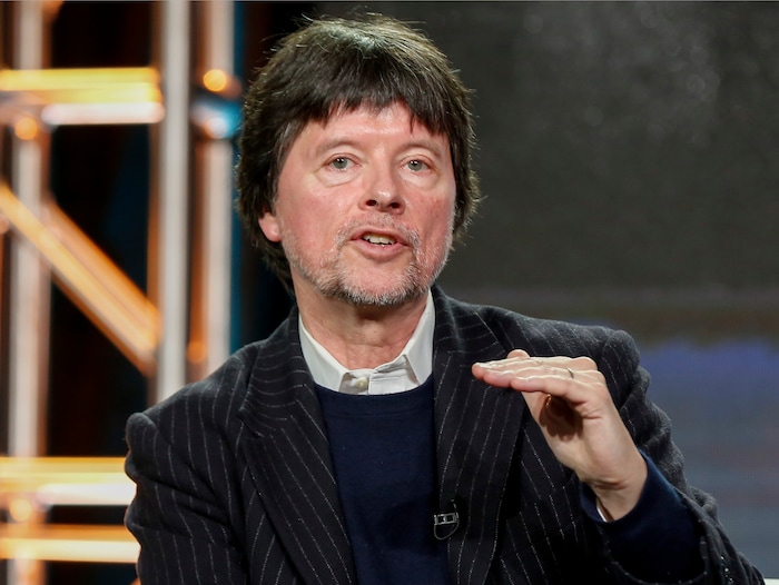 FILe - In this Jan. 15, 2017 file photo, Ken Burns speaks at the PBS's "The Vietnam War" panel at the 2017 Television Critics Association press tour in Pasadena, Calif. Burns announced Tuesday, March 27, 2017, that he and two partners will make a two-part, four-hour film about the former heavyweight champ (Photo by Willy Sanjuan/Invision/AP, File)