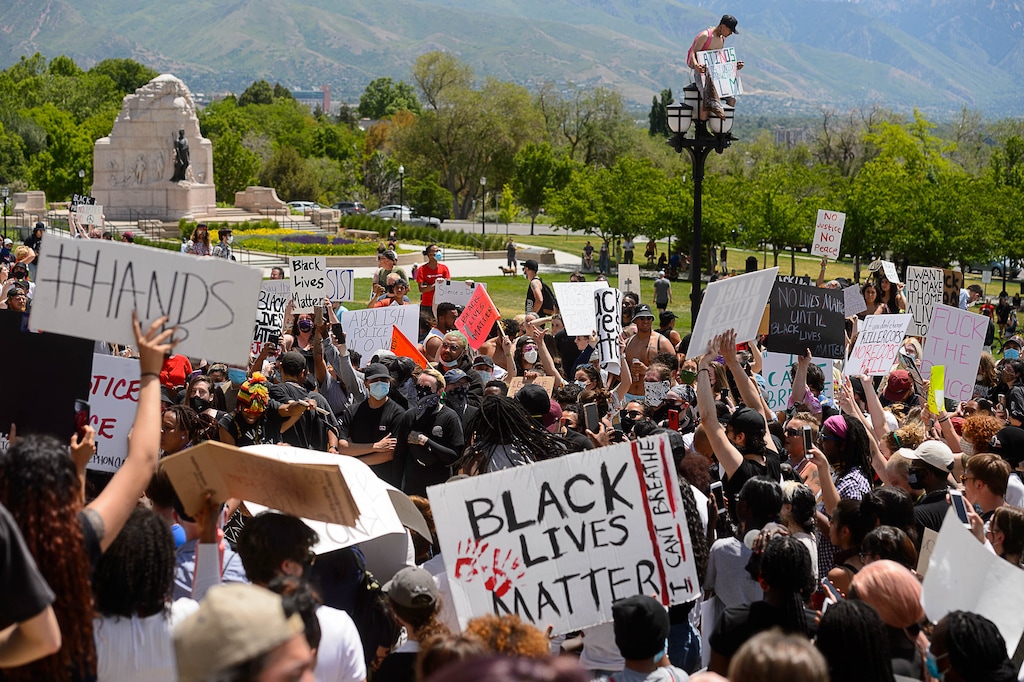 (Trent Nelson  |  Tribune file photo) Protesters rally against police brutality at the State Capitol in Salt Lake City on Saturday, May 30, 2020.