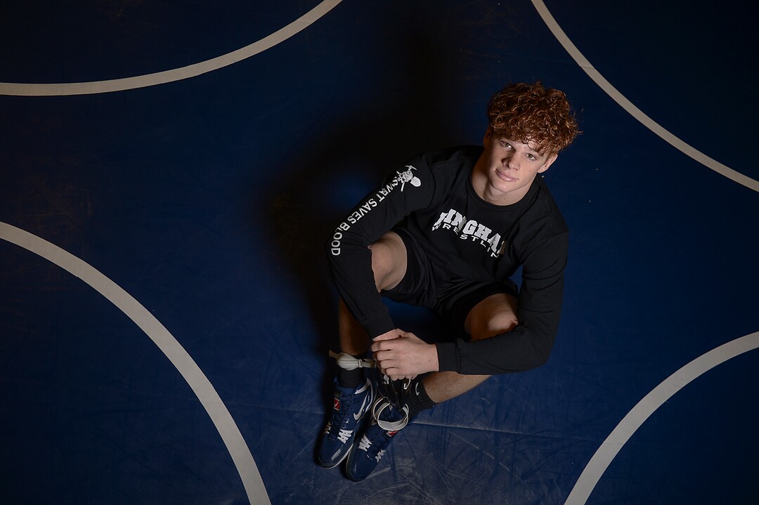 (Leah Hogsten  |  The Salt Lake Tribune)  Bingham High School wrestler Cole Moody is Utah's reigning state champ.