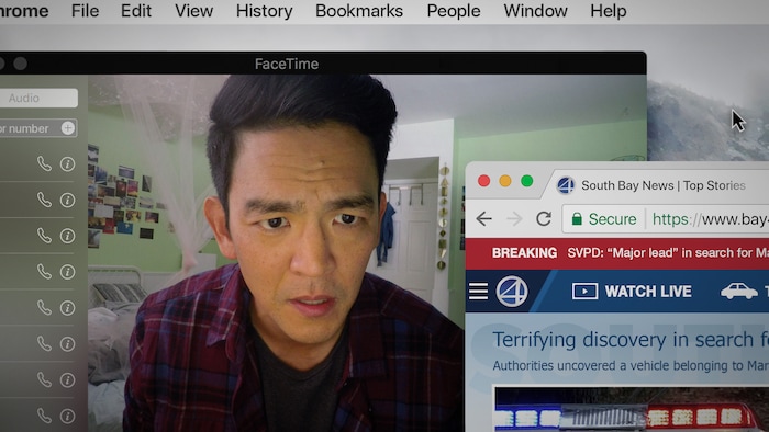 (Juan Sebastian Baron  |  courtesy Sundance Institute) John Cho plays a father who uses his daughter's laptop to find clues to track her after she goes missing, in Aneesh Chaganty's "Search," which will screen in the Next program of the 2018 Sundance Film Festival.