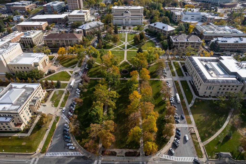 (Trent Nelson | The Salt Lake Tribune) President's Circle on the University of Utah campus in Salt Lake City. The state's flagship school has again reported a high number of alleged sexual assaults.