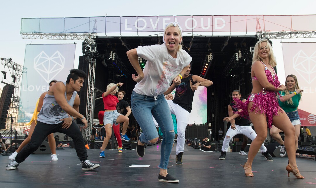 (Rick Egan  |  The Salt Lake Tribune)     dancers perform at the Loveloud Festival at Rice-Eccles Stadium, Saturday, July 28, 2018. 