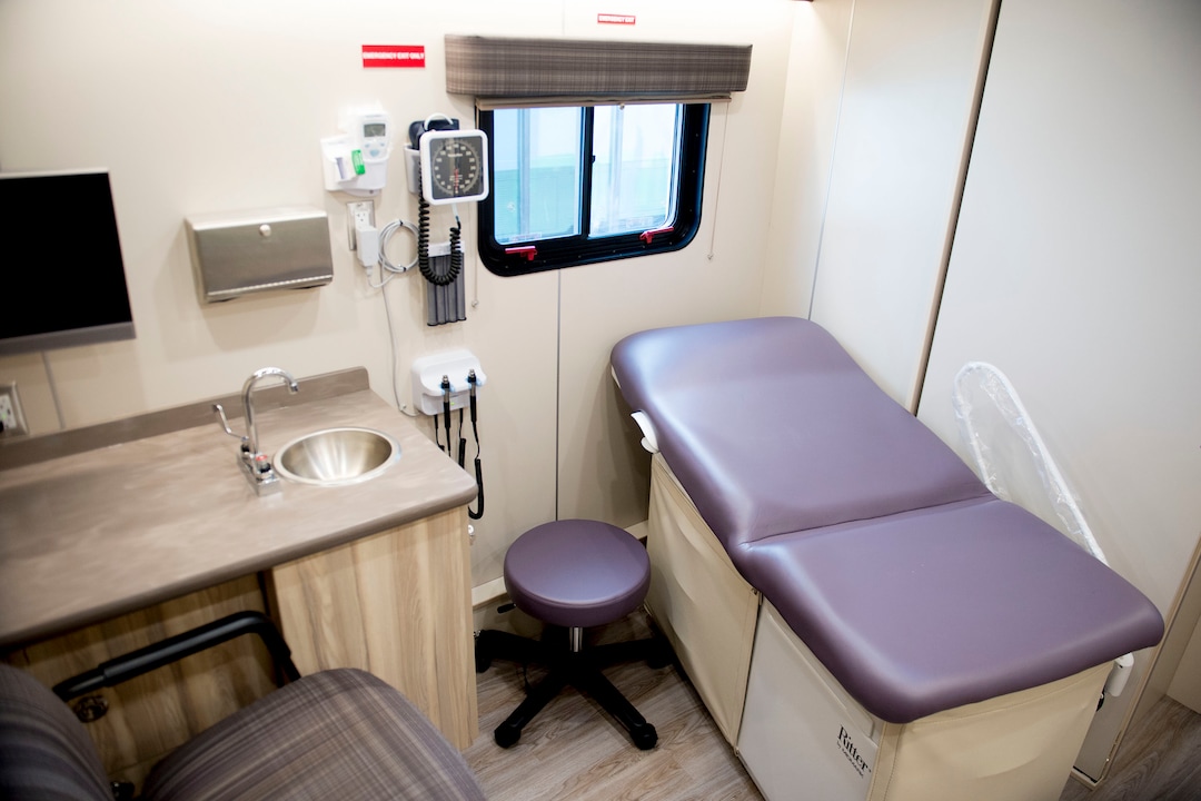(Jeremy Harmon  | The Salt Lake Tribune) A medical bay is seen on the Fourth Street Clinic's new mobile clinic on Thursday, May 9, 2019. The clinic will serve Salt Lake City's homeless population at three new resource centers and in conjunction with other organizations that provide homeless services.