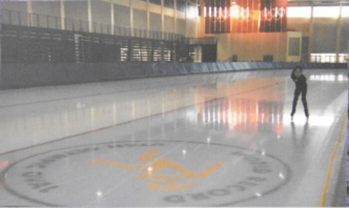 (Courtesy Photo)  Jerica Tandiman skating at the Olympic Oval in Kearns.