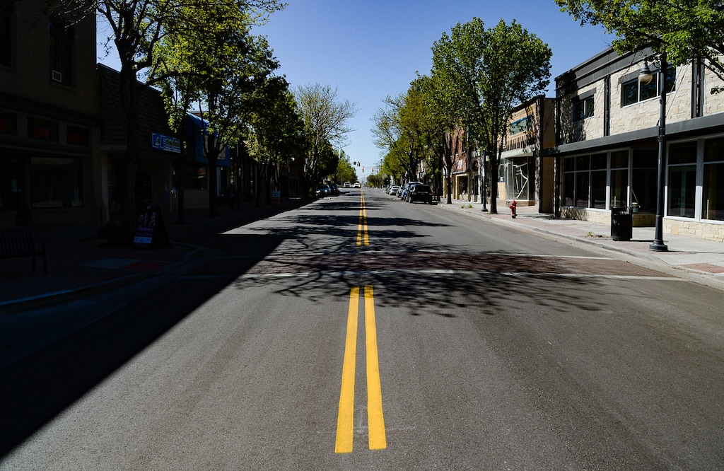 (Francisco Kjolseth | The Salt Lake Tribune) Midvale City's historic Main Street on Wednesday, April 29, 2020. After months of enduring racism from a neighbor — some of it captured on video — a Midvale family’s plight has spread rapidly online and prompted action from city officials.