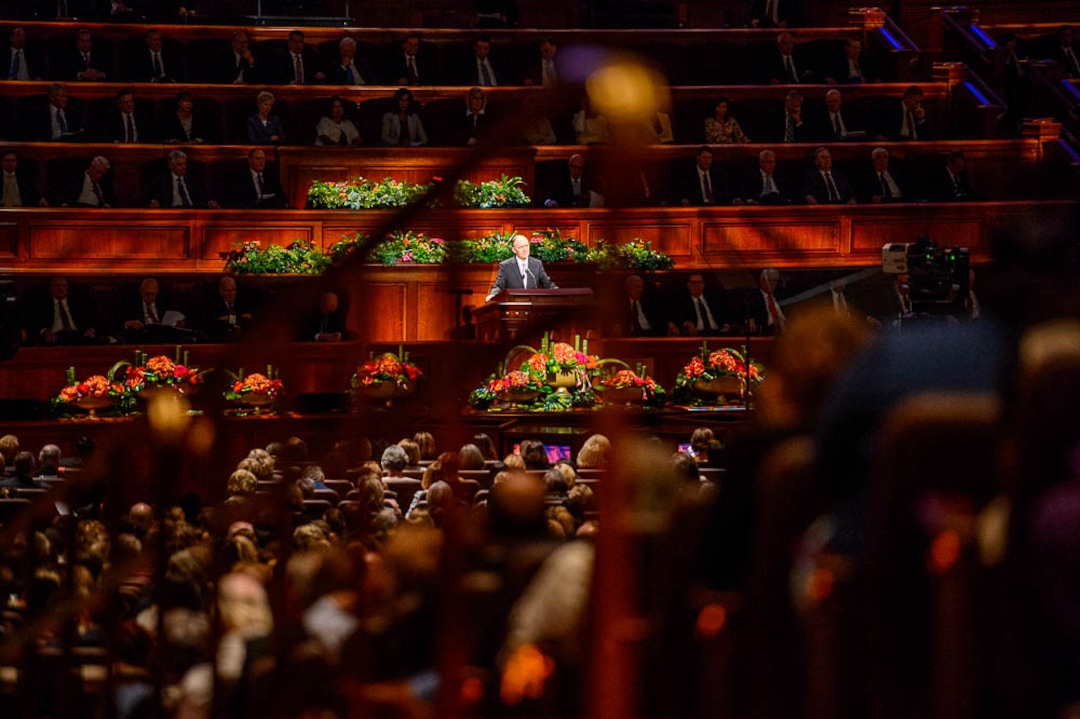 (Trent Nelson | The Salt Lake Tribune)  Paul B. Pieper speaks at the General Conference of The Church of Jesus Christ of Latter-day Saints in Salt Lake City, Saturday Oct. 6, 2018.