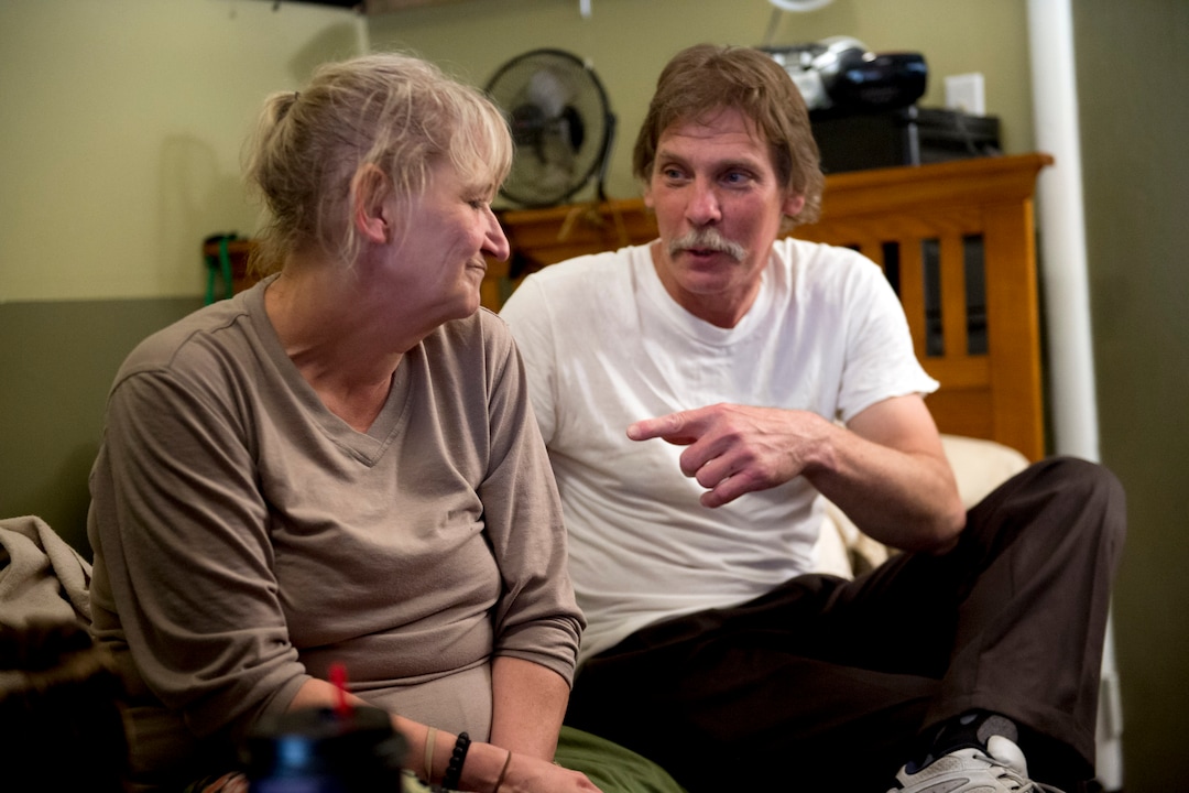 (Jeremy Harmon  |  The Salt Lake Tribune) Ron and Katherine Barrett at their apartment in Salt Lake City on Monday, August 26, 2019.