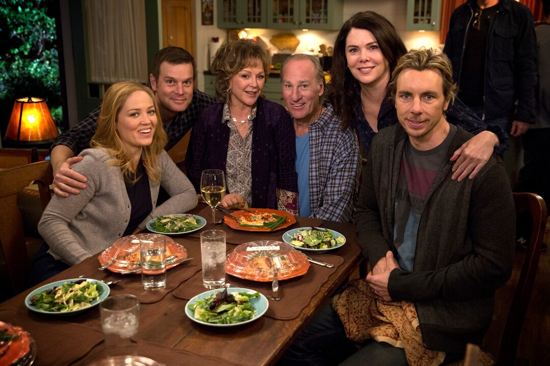 Justin Lubin  |  NBCErika Christensen as Julia Braverman-Graham, Peter Krause as Adam Braverman, Bonnie Bedelia as Camille Braverman, Craig T. Nelson as Zeek Braverman, Lauren Graham as Sarah Braverman, Dax Shepard as Crosby Braverman in "Parenthood."