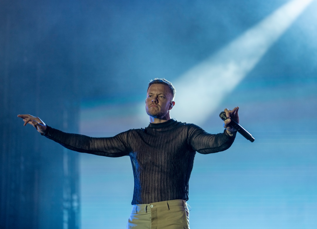 (Rick Egan | The Salt Lake Tribune) Dan Reynolds sings for Imagine Dragons, at Rice-Eccles Stadium, on Friday, Aug. 5, 2022.