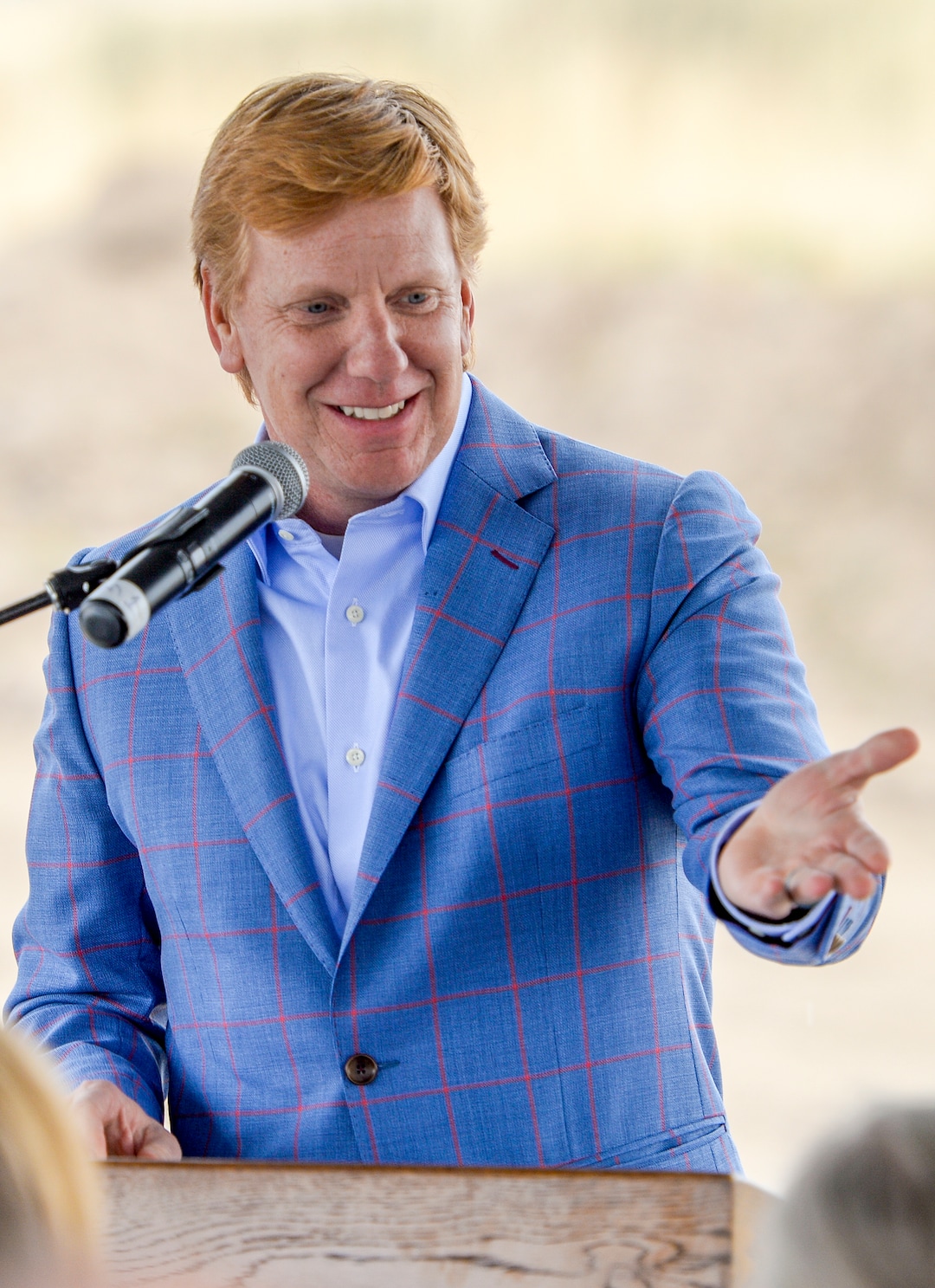 Leah Hogsten  |  The Salt Lake Tribune Christian Gardner, View 72 investor and chief executive officer at the Kem C. Garnder Company thanks members in attendance who helped with the project, Monday, Oct. 22, 2018. Jordan Bluffs is moving forward with the View 72, Phase II development at Jordan Bluffs. The 265-acre parcel will be comprised of mixed-use development on the former Sharon Steel superfund industrial site.