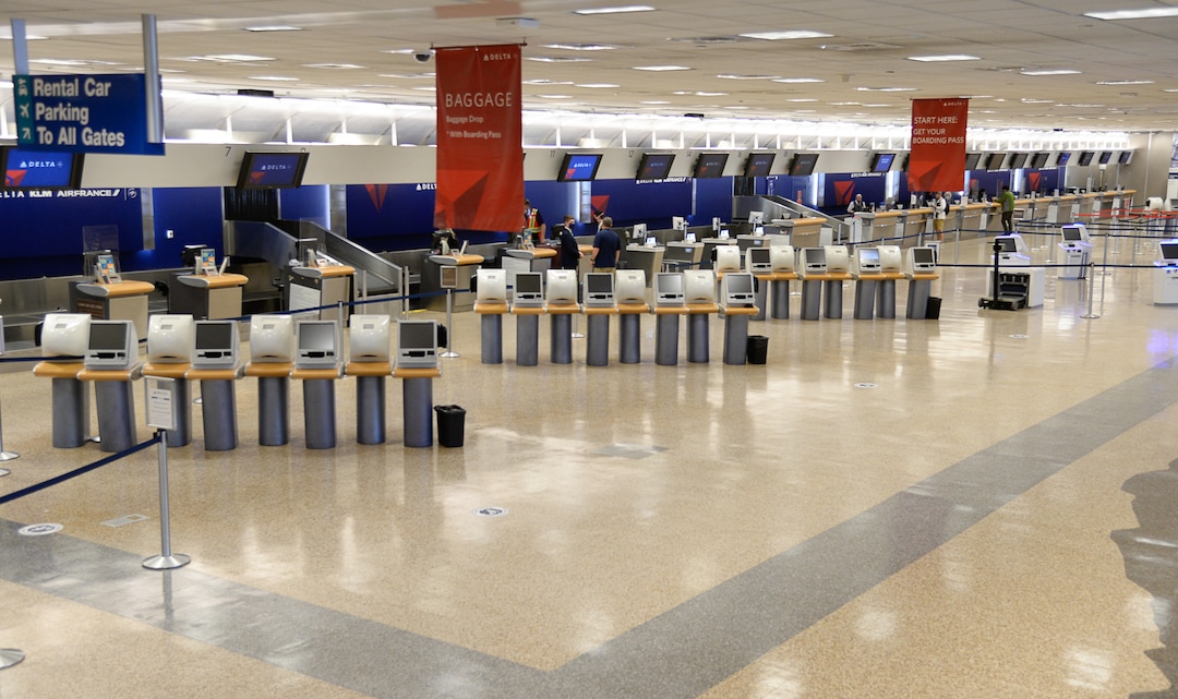 (Francisco Kjolseth  |  The Salt Lake Tribune) The main Delta terminal remains unusually quiet due to the ongoing battle with the coronavirus as crews continue their work in the first phase of construction of the Salt Lake City International Airport on Wednesday, May 20, 2020.