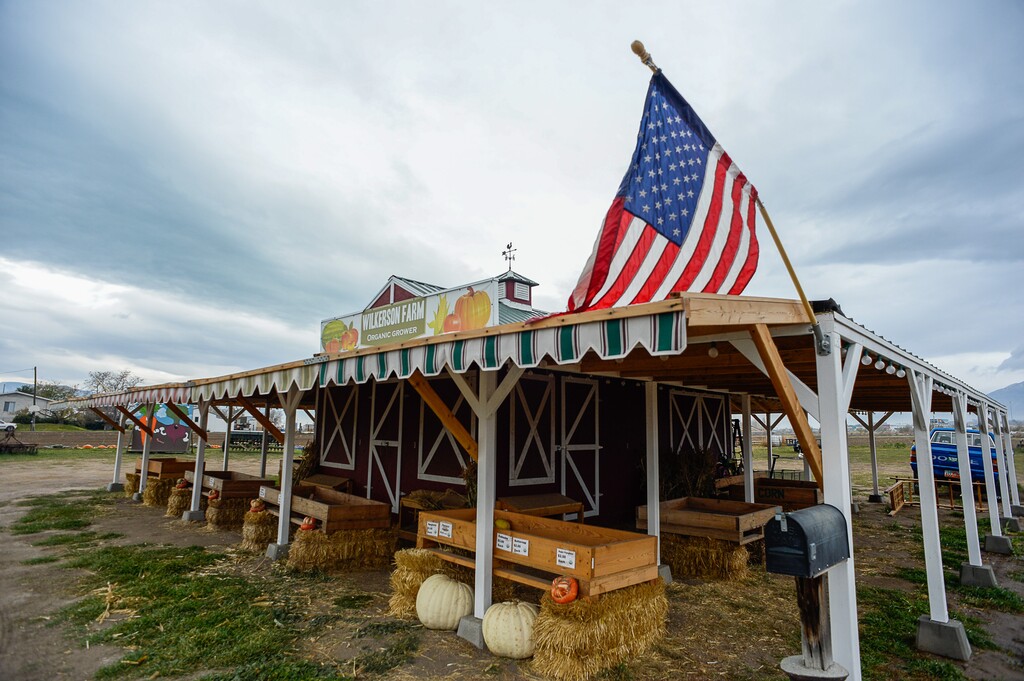 (Francisco Kjolseth | The Salt Lake Tribune) The fruit stand for Wilkerson Organic Farm in Orem.