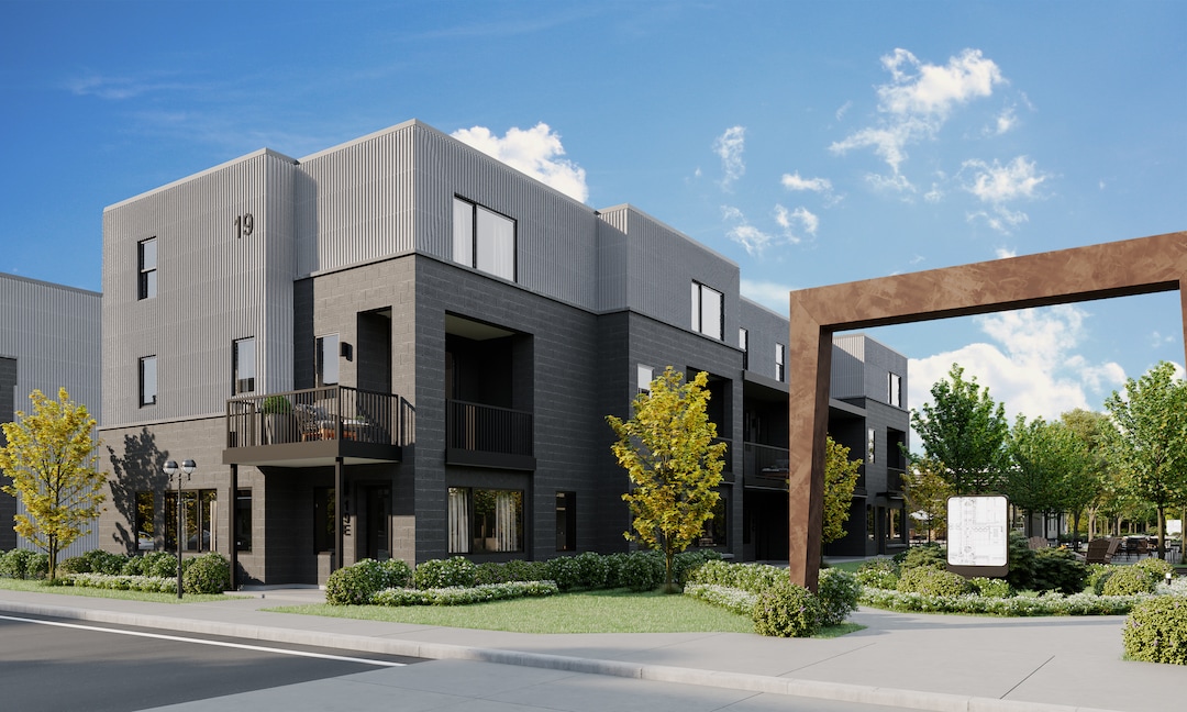 (CW Land Co.) A rendering of the exterior of one of the apartment buildings in theYARD, C.W. Urban's 8.58-acre build-to-rent development in Salt Lake City's Fairpark neighborhood.