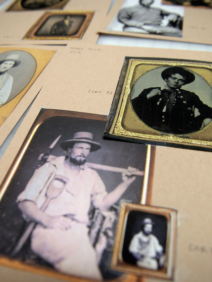 (Al Hartmann  |  The Salt Lake Tribune) 	Historical photos used to research costume designs for Utah Opera's new production of "Moby-Dick" . 