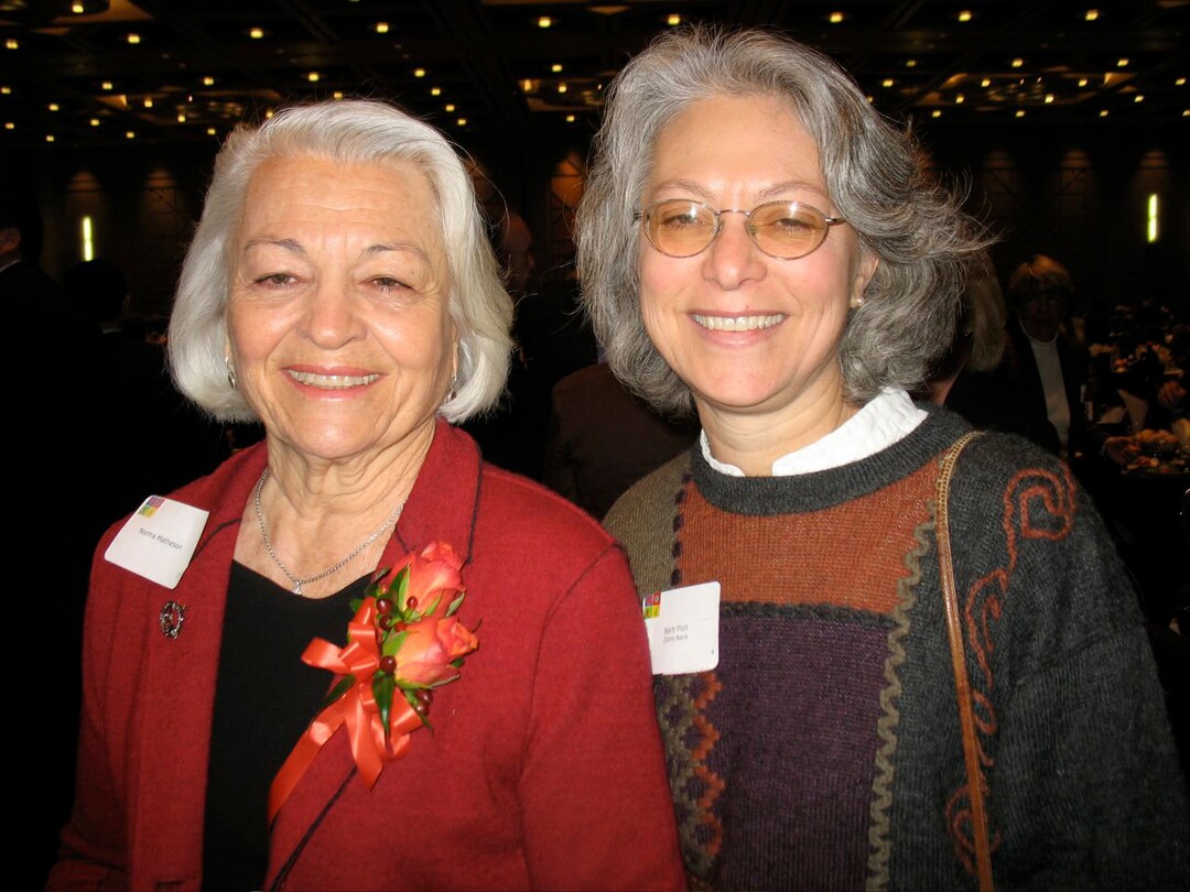 (Judy Magid  |  Tribune file photo) Norma Matheson, left, and Barbara Pioli at Utah Philanthropy Day awards ceremony in 2007.  