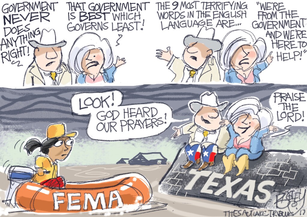 Bagley Cartoon: God Helps Those