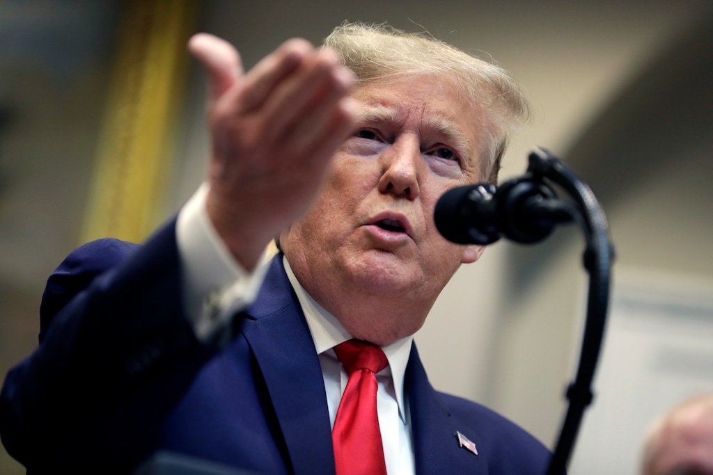 (Evan Vucci | AP) President Donald Trump delivers remarks on proposed changes to the National Environmental Policy Act, at the White House, Thursday, Jan. 9, 2020, in Washington.