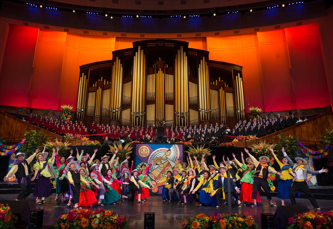 (Rick Egan  |  The Salt Lake Tribune)  Performers rehearse for their performance of “Luz de las Naciones", an annual cultural celebration for Latino youth hosted by the LDS Church, Saturday, Feb. 24, 2018.