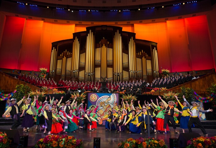 (Rick Egan  |  The Salt Lake Tribune)  Performers rehearse for their performance of “Luz de las Naciones", an annual cultural celebration for Latino youth hosted by the LDS Church, Saturday, Feb. 24, 2018.