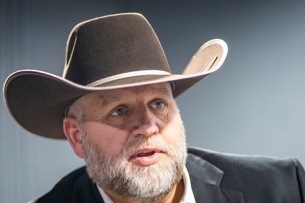 (Rick Egan | The Salt Lake Tribune) Ammon Bundy, at his workshop, on Tuesday, March 18, 2025.