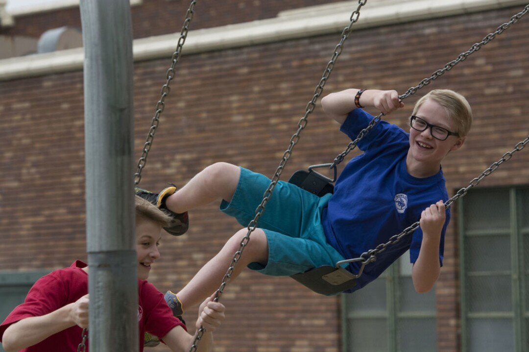 (Courtesy of Rowland Hall)  Middle school recess, 2014.