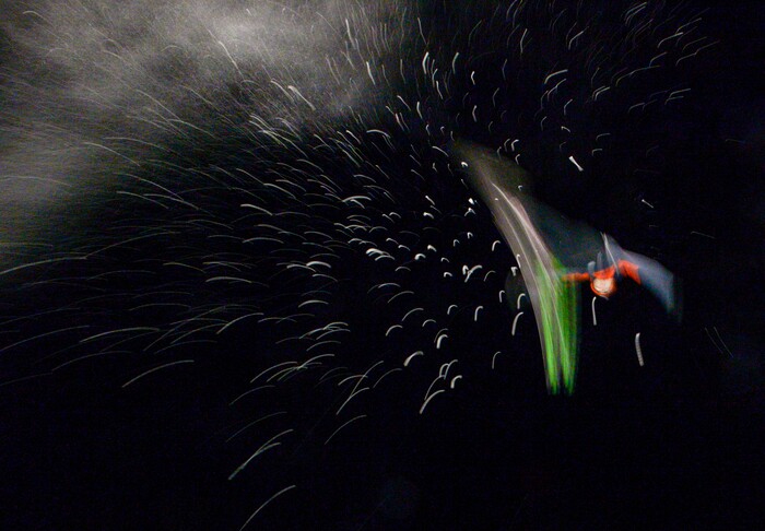 (Leah Hogsten  |  The Salt Lake Tribune) U.S. Freestyle Ski Team members run through their aerial routines during practice Jan. 7, 2020 at the Utah Olympic Park.
