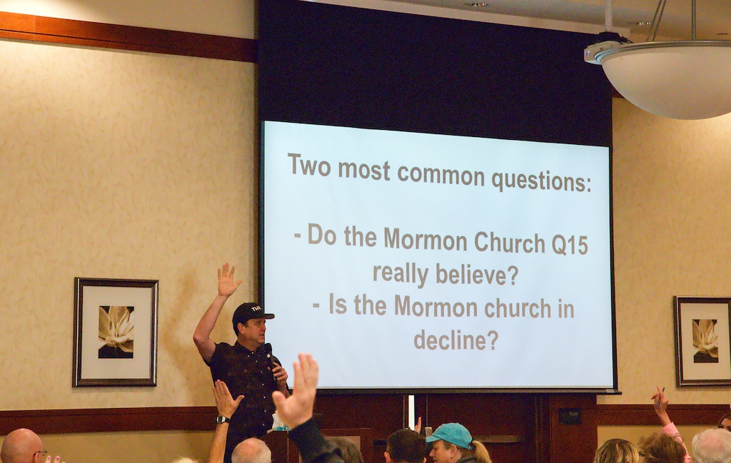 (Annie Sorensen | Special to The Tribune) John Dehlin presents at a THRIVE conference in St. George, Sunday, Feb. 13, 2022.