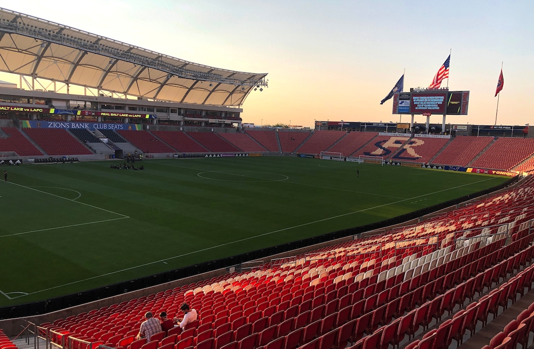 (Rick Egan  |  The Salt Lake Tribune)     THe stadium is empty minutes before the match was supposed to start as the game between Real Salt Lake and LAFC was postponed after teams in sports leagues across the country boycotted scheduled games to protest the police shooting of Jacob Blake, RSL and LAFC followed suit, along with the rest of MLS, on Wednesday, Aug. 26, 2020.