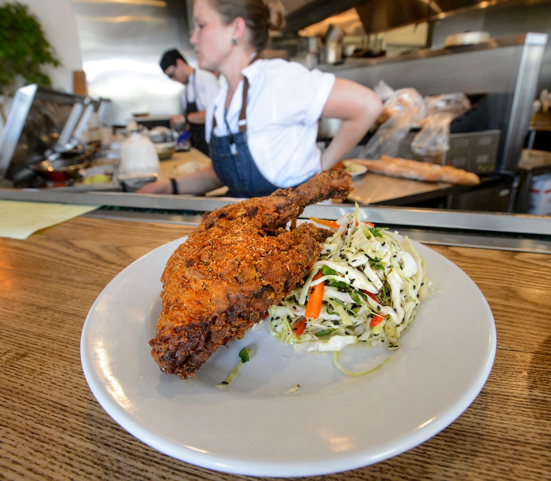 (Steve Griffin  |  The Salt Lake Tribune)  The fried chicken at Tradition, a new restaurant that specializes in comfort food in Salt Lake City.